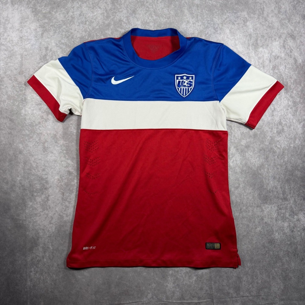 Nike USMNT 2014 World Cup Away Jersey Bomb Pop Mens XS Youth L Soccer Shirt